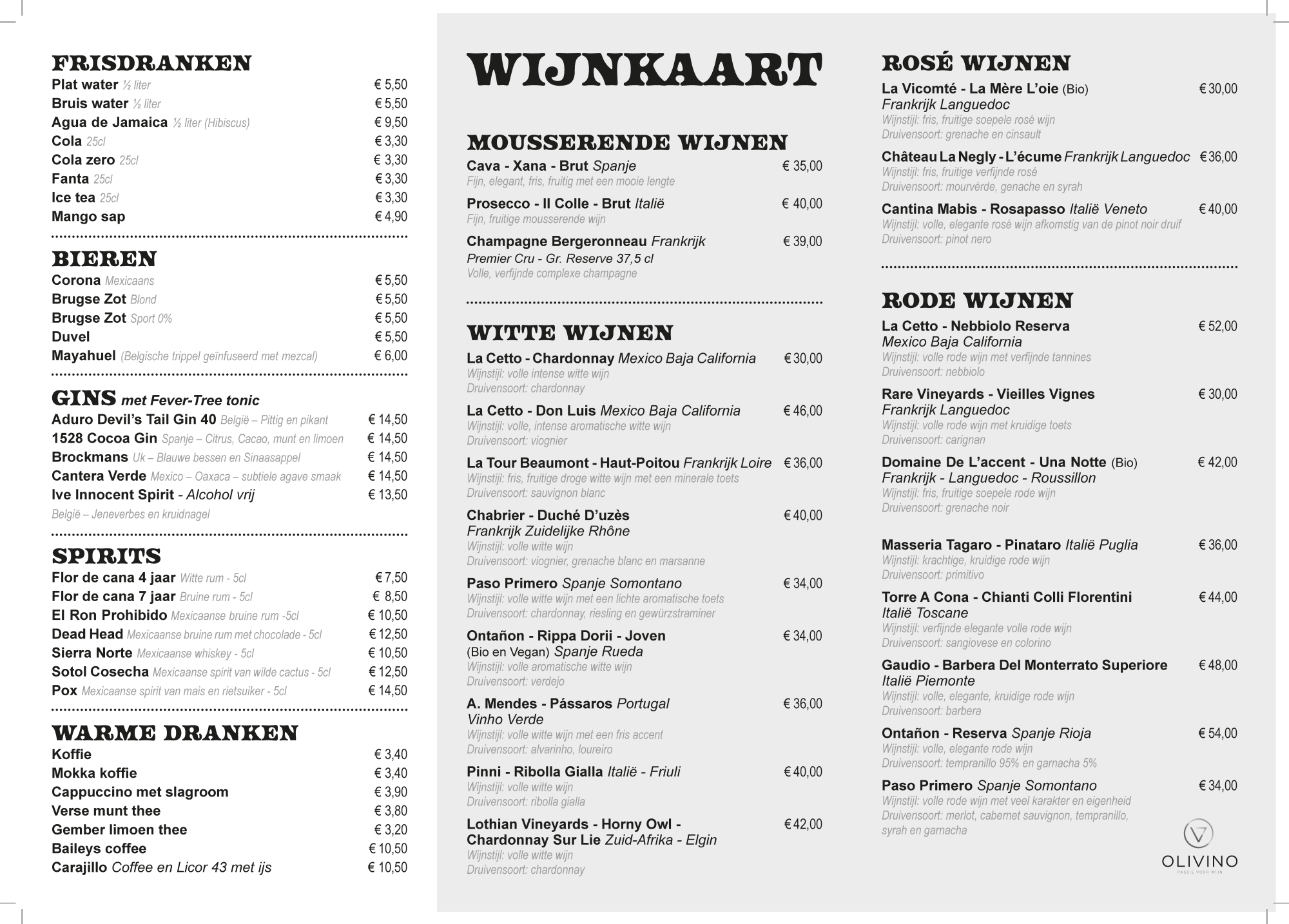 wijnkaart